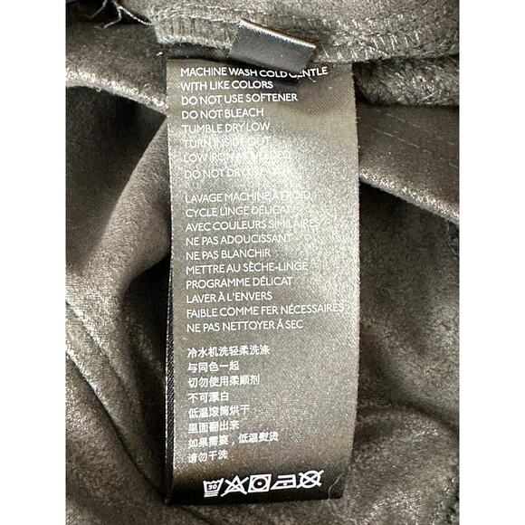 Free People Pants Womens Small Black Vegan Suede Skinny Stretch High Rise Grunge - Picture 5 of 6